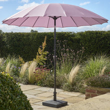 Norfolk Leisure Royce Geisha Parasol Garden Umbrella 2.7m Canopy with Night Cover - Pink, Taupe, Olive Green, or Ice Blue