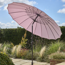 Norfolk Leisure Royce Geisha Parasol Garden Umbrella 2.7m Canopy with Night Cover - Pink, Taupe, Olive Green, or Ice Blue