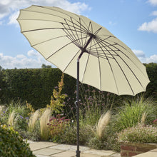 Norfolk Leisure Royce Geisha Parasol Garden Umbrella 2.7m Canopy with Night Cover - Pink, Taupe, Olive Green, or Ice Blue