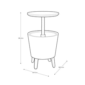 Keter Cool Bar with Lights - Garden Cool Box Table - Clara Shade Sails - Keter - 