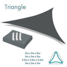 Nearly Perfect - Coloured Shade Sails Opened But Not Used - Clara Shade Sails - Clara Shade Sails - Dark Grey - Equilateral Triangle - 3.6m x 3.6m x 3.6m - 