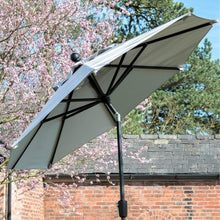 Norfolk Leisure Elizabeth Garden Parasol Umbrella Crank & Tilt Round Various Sizes - Clara Shade Sails - Norfolk Leisure - Small 2.2m - Light Grey - 