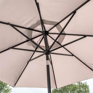 Norfolk Leisure Elizabeth Garden Parasol Umbrella Crank & Tilt Round Various Sizes - Clara Shade Sails - Norfolk Leisure - Small 2.2m - Light Grey - 