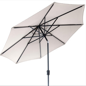 Norfolk Leisure Elizabeth Garden Parasol Umbrella Crank & Tilt Round Various Sizes - Clara Shade Sails - Norfolk Leisure - Small 2.2m - Light Grey - 