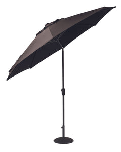 Norfolk Leisure Elizabeth Garden Parasol Umbrella Crank & Tilt Round Various Sizes - Clara Shade Sails - Norfolk Leisure - Small 2.2m - Carbon - 