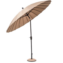 Norfolk Leisure Geisha Style Garden Parasol Umbrellas - 2.7m Crank Handle and Tilt - Taupe, Purple Outdoor Garden - Clara Shade Sails - Norfolk Leisure - Taupe - 