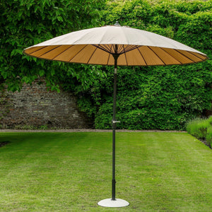 Norfolk Leisure Geisha Style Garden Parasol Umbrellas - 2.7m Crank Handle and Tilt - Taupe, Purple Outdoor Garden - Clara Shade Sails - Norfolk Leisure - Purple - 