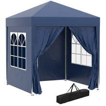 Outsunny 2m x 2m Pop Up Gazebo - Black, Grey, White, Blue, Green or Brown - Clara Shade Sails - Outsunny - Blue - 