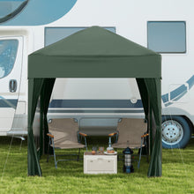 Outsunny 2m x 2m Pop Up Gazebo - Black, Grey, White, Blue, Green or Brown - Clara Shade Sails - Outsunny - Green - 