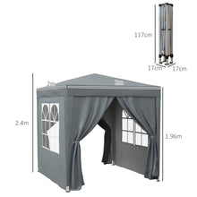 Outsunny 2m x 2m Pop Up Gazebo - Black, Grey, White, Blue, Green or Brown - Clara Shade Sails - Outsunny - Brown - 