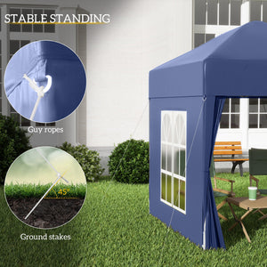 Outsunny 2m x 2m Pop Up Gazebo - Black, Grey, White, Blue, Green or Brown - Clara Shade Sails - Outsunny - Brown - 