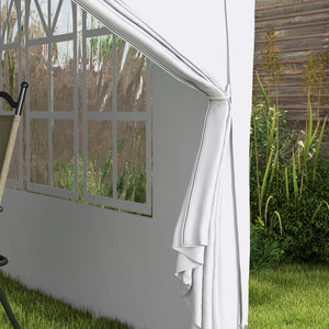 Outsunny 3m x 3m Pop Up Gazebo - Black, Grey, White, Blue, Green or Brown - Clara Shade Sails - Outsunny - White - 