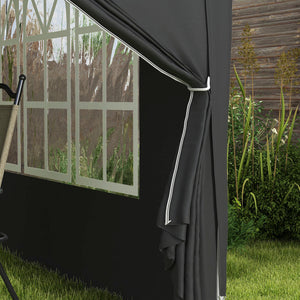 Outsunny 3m x 3m Pop Up Gazebo - Black, Grey, White, Blue, Green or Brown - Clara Shade Sails - Outsunny - Brown - 