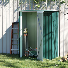 Outsunny 5ft x 3ft Metal Garden Shed - Dark Grey, Green or Brown - Clara Shade Sails - Outsunny - Emerald Green - 