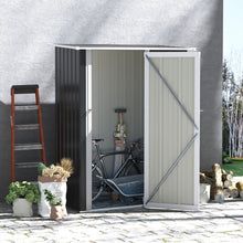 Outsunny 5ft x 3ft Metal Garden Shed - Dark Grey, Green or Brown - Clara Shade Sails - Outsunny - Dark Grey - 