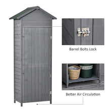 Outsunny Wooden 2 Door Garden Shed - Natural Wood or Grey - Clara Shade Sails - Outsunny - Natural Wood - 