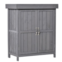 Outsunny Wooden Garden Cabinet Shed - Natural Wood or Grey - Clara Shade Sails - Outsunny - Grey - 