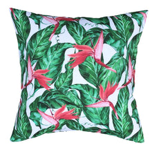 Set of 3 Tropical Water Resistant Garden Cushion Covers Scatter Pillow Cover Jungle Leaf Pink Flower Rainforest - Clara Shade Sails - Clara Shade Sails - -