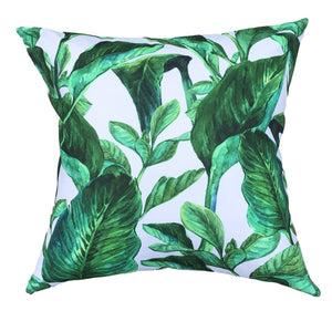 Set of 3 Tropical Water Resistant Garden Cushion Covers Scatter Pillow Cover Jungle Leaf Pink Flower Rainforest - Clara Shade Sails - Clara Shade Sails - -